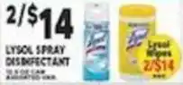 Associated Lysol spray disinfectant offer