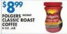 Associated Folgers instant classic roast coffee offer