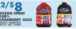Associated Ocean Spray cranberry juice offer