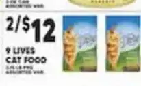 Associated 9 Lives Cat Food offer