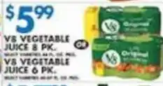 Associated Vs vegetable juice offer