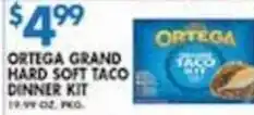 Associated Ortega grand hard soft taco dinner kit offer