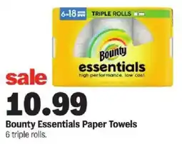 Meijer Bounty Essentials Paper Towels offer
