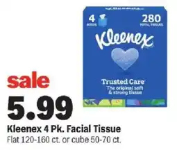 Meijer Kleenex 4 Pk. Facial Tissue offer
