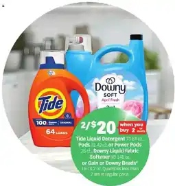 Meijer Tide Liquid Detergent or Downy Liquid Fabric Softener or Gain or Downy Beads offer