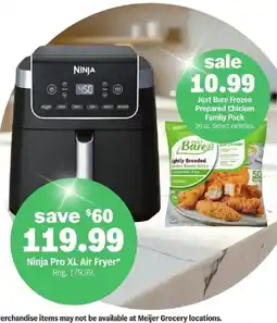 Meijer Just Bare Frozen Prepared Chicken Family Pack offer