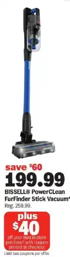 Meijer Bissell PowerClean FurFinder Stick Vacuum offer