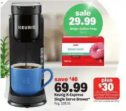 Meijer Keurig K-Express Single Serve Brewer offer