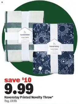 Meijer Havenstay Printed Novelty Throw offer