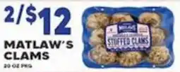 Associated Matlaw's Clams offer