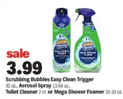Meijer Scrubbing Bubbles Easy Clean Trigger Toilet Cleaner or Mega Shower Foamer offer