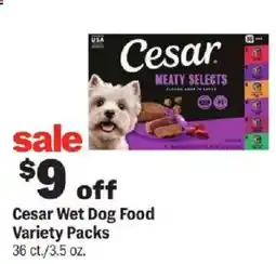 Meijer Cesar Wet Dog Food Variety Packs offer