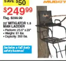 Dunham's Sports Muddy 22' Mitigator 1.6 Man Ladder offer