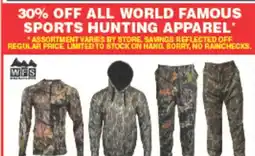 Dunham's Sports All world famous sports hunting apparel offer