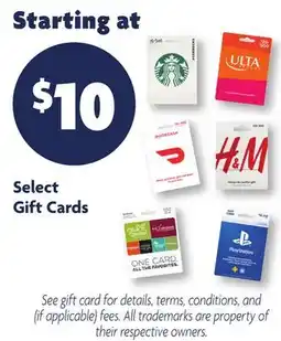 Family Dollar Select Gift Cards offer
