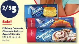 Family Dollar Pillsbury Crescents, Cinnamon Rolls, or Grands! Biscuits offer