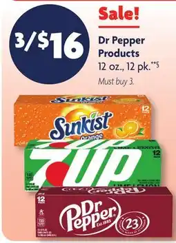 Family Dollar Dr Pepper Products offer