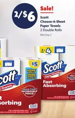 Family Dollar Scott Choose-A-Sheet Paper Towels offer