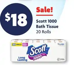 Family Dollar Scott 1000 Bath Tissue offer