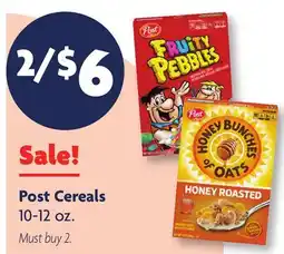 Family Dollar Post Cereals offer