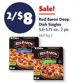 Family Dollar Red Baron Deep Dish Singles offer