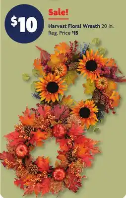 Family Dollar Harvest Floral Wreath offer