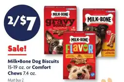 Family Dollar Milk•Bone Dog Biscuits 15-19 oz. or Comfort Chews 7.4 oz offer