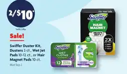 Family Dollar Swiffer Duster Kit, Dusters 3 ct., Wet Jet Pads 10‑12 ct., or Hair Magnet Pads 10 ct offer