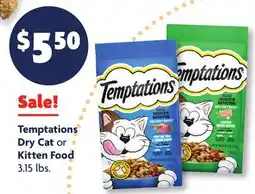 Family Dollar Temptations Dry Cat or Kitten Food offer