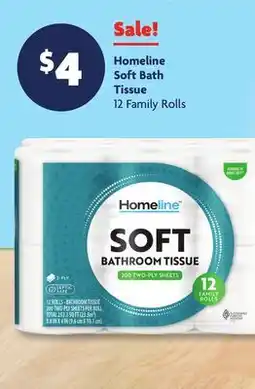 Family Dollar Homeline Soft Bath Tissue offer