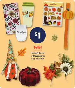 Family Dollar Harvest Décor or Housewares offer