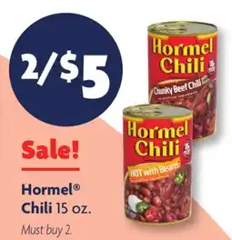 Family Dollar Hormel Chili offer