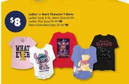 Family Dollar Ladies' or Men's Character T-Shirts offer