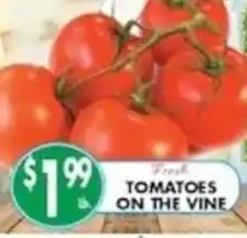 Met Foodmarkets Fresh tomatoes on the vine offer