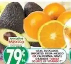 Met Foodmarkets Hass avocados or California navel oranges offer