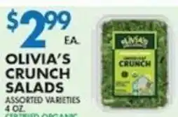 Met Foodmarkets Olivia's crunch salads offer