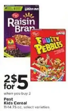 Cub Foods Post Kids Cereal offer