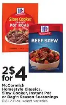 Cub Foods McCormick Homestyle Classics offer