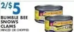 Met Foodmarkets Bumble Bee Snows Clams offer