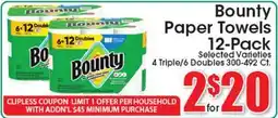 Supremo Foods Inc Bounty Paper Towels offer
