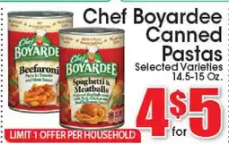 Supremo Foods Inc Chef Boyardee Canned Pastas offer