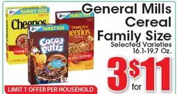 Supremo Foods Inc General Mills Cereal Family Size offer