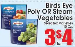 Supremo Foods Inc Birds Eye Poly OR Steam Vegetables offer
