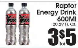 Supremo Foods Inc Raptor Energy Drink offer