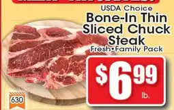 Supremo Foods Inc USDA Choice Bone-In Thin Sliced Chuck Steak offer