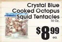Supremo Foods Inc Crystal Blue Cooked Octopus Squid Tentacles offer