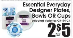 Supremo Foods Inc Essential Everyday Designer Plates, Bowls OR Cups offer