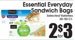 Supremo Foods Inc Essential Everyday Sandwich Bags offer
