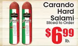 Supremo Foods Inc Carando Hard Salami offer