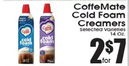 Supremo Foods Inc CoffeMate Cold Foam Creamers offer